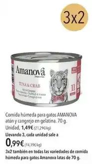 El Corte Inglés Amanova - comida humeda para gatos oferta