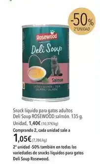 El Corte Inglés Rosewood - snack liquido para gatos adultos deli soup salmón oferta