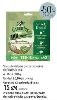 El Corte Inglés Snack - dental para perros pequeños teenie oferta
