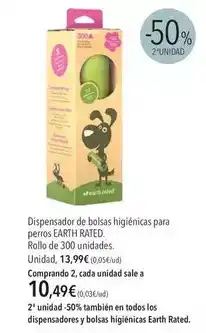 El Corte Inglés Earth rated - dispensador de bolsas higiénicas para perros oferta