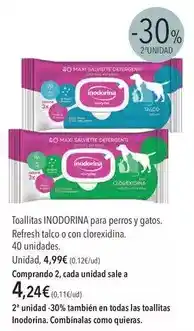 El Corte Inglés Toallitas para perros y gatos oferta