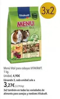 El Corte Inglés Vitakraft - menu vital para cobayas oferta