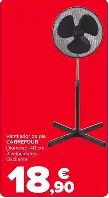 Supeco Carrefour - ventilador de pie oferta