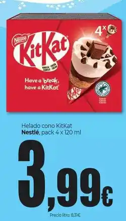 Unide Market Nestlé - helado cono kitkat oferta
