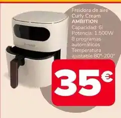 Supeco Ambition - freidora de aire curly cream oferta