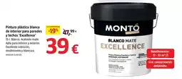 Bauhaus Monto - pintura plástica blanca de interior para paredes y techos 'excellence' oferta
