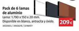 Bauhaus Pack de 6 lamas de aluminio oferta