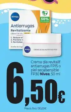 Unide Market Nivea - crema dia revitatif antiarrugas fp15 o piel seca/ sensible fp30 nivea oferta