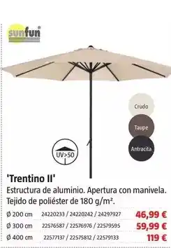 Bauhaus Sunfun - trentino ii oferta