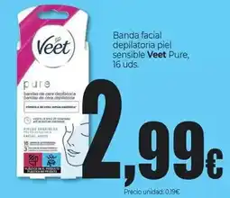 Unide Market Veet - banda facial depilatoria piel sensible oferta