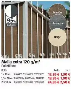 Bauhaus Malla extra 120 g/m2 oferta