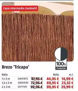 Bauhaus Brezo tricapa oferta