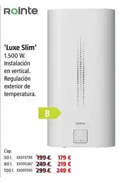 Bauhaus Rointe - 'luxe slim' oferta