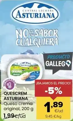 Autoservicios Familia Asturiana - quescrem queso crema original oferta
