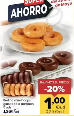 Autoservicios Familia Berlina mini hoops glaseada o bombon oferta