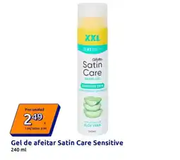 Action Gillette - gel de afeitar satin care sensitive oferta