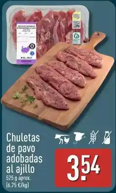 ALDI Chuletas de pavo adobadas al ajillo oferta