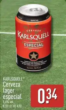 ALDI Karlsquell - cerveza lager especial oferta