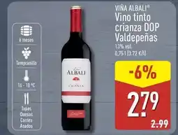 ALDI Viña albali - vino tinto crianza dop valdepenas oferta