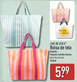 ALDI Live in style - bolsa de tela oferta