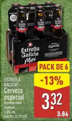 ALDI Estrella galicia - cerveza especial oferta