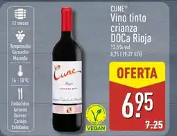 ALDI Cune - vino tinto crianza doca rioja oferta