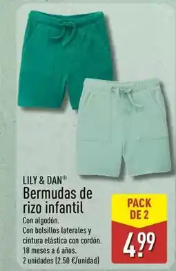 ALDI Lily & dan - bermudas de rizo infantil oferta