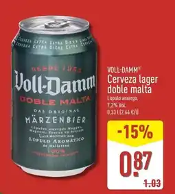 ALDI Voll-damm - cerveza lager doble malta oferta