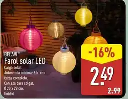 ALDI Belavi - farol solar led oferta