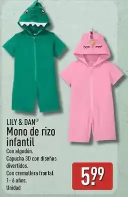 ALDI Lily & dan - mono de rizo infantil oferta