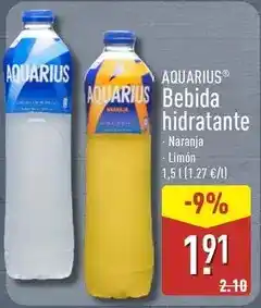 ALDI Aquarius - bebida hidratante oferta