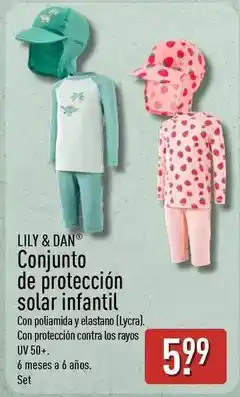 ALDI Lily & dan - conjunto de protección solar infantil oferta
