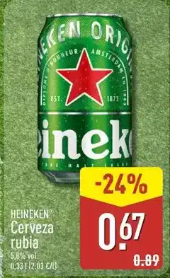 ALDI Heineken - cerveza rubia oferta