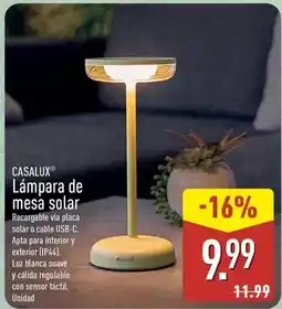 ALDI Casalux - lámpara de mesa solar oferta