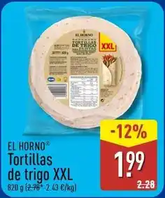 ALDI El horno - tortillas de trigo xxl oferta