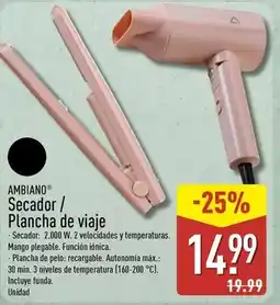 ALDI Ambiano - secador/plancha de viaje oferta