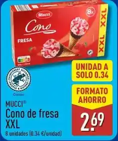 ALDI Mucci - cono de fresa xxl oferta