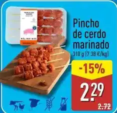ALDI Pincho de cerdo marinado oferta