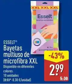 ALDI Esselt - bayetas multiuso de microfibra xxl oferta