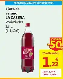 Alcampo Tinto de verano la casera pet.1,5 l oferta