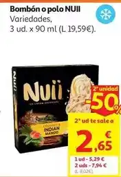 Alcampo Bombon coco&mango de la india nuii 3x90ml 214g oferta