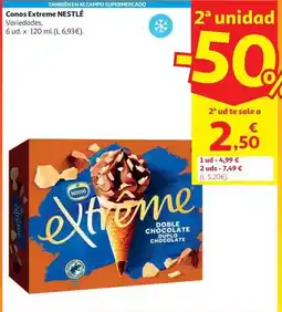 Alcampo Cono extreme doble chocolate 6x120ml 432g oferta