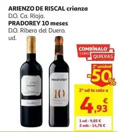 Alcampo Vino tinto crianza arienzo de riscal do rioja 75 cl oferta