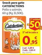 Alcampo Snack gato pollo catisfaction 60 g oferta