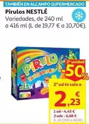 Alcampo Pirulo fruit explosion 6x42ml 252g oferta