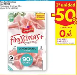 Alcampo Pechuga de pavo finissimas campofrio lonchas 110g oferta