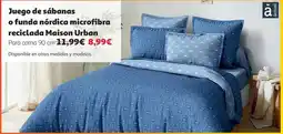Alcampo Juego sabanas recycled microfiber maison urban 3 90 oferta