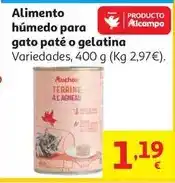 Alcampo Al. gato lata pate cordero auchan lata 400g oferta
