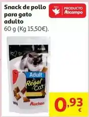 Alcampo Auchan - snack de pollo para gato adulto oferta