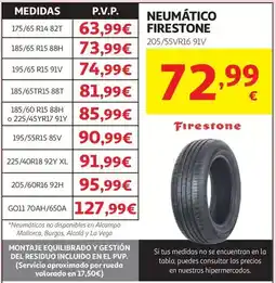 Alcampo Neumatico firestone roadhawk 2 225/40r18 92y xl oferta